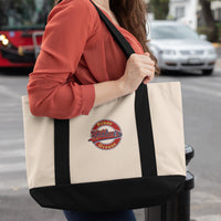 Woman with Stitley's canvas tote