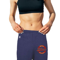 Athletic woman in Stitley's navy sweatpants